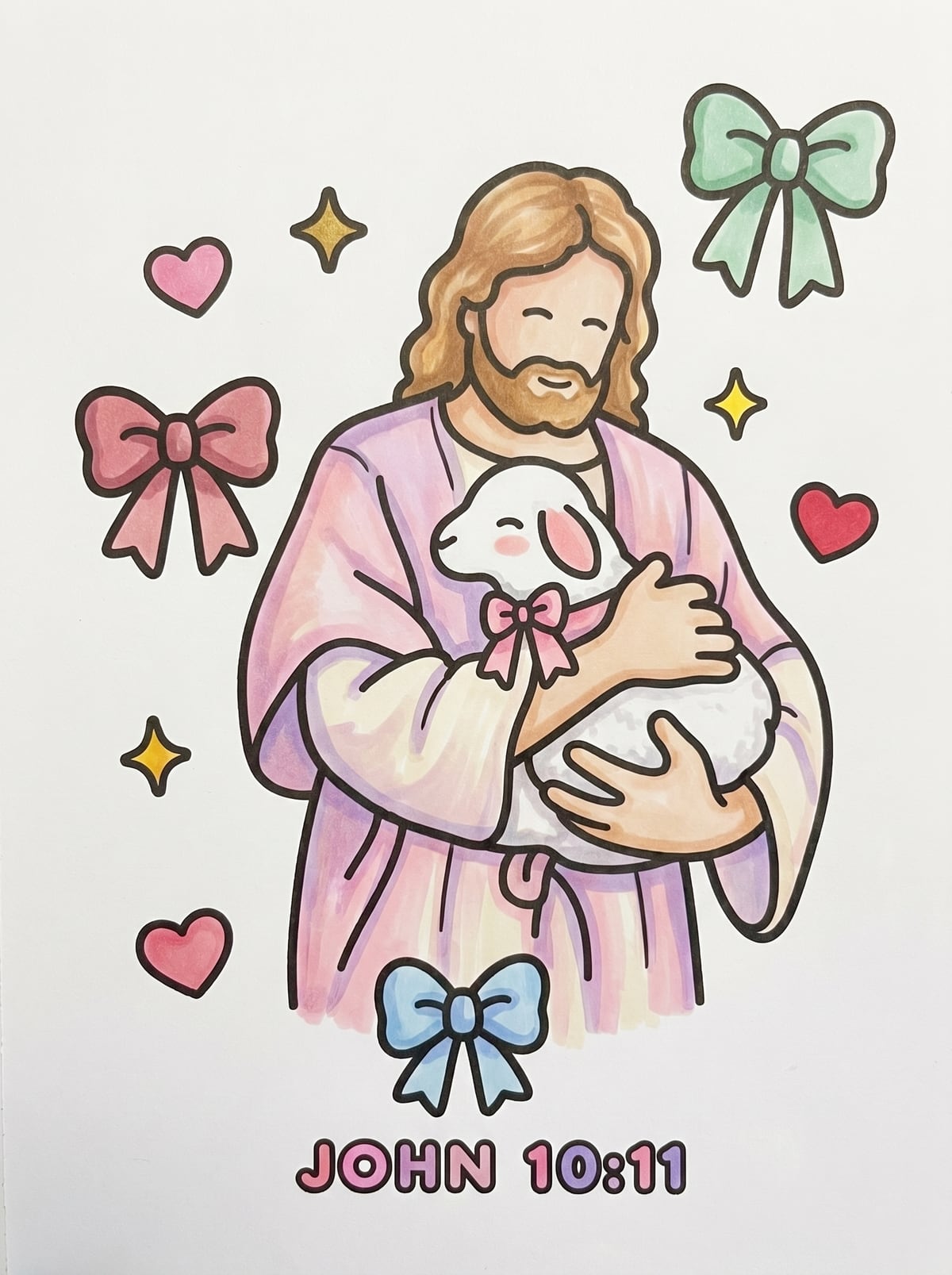 Bows & Bibles colored example