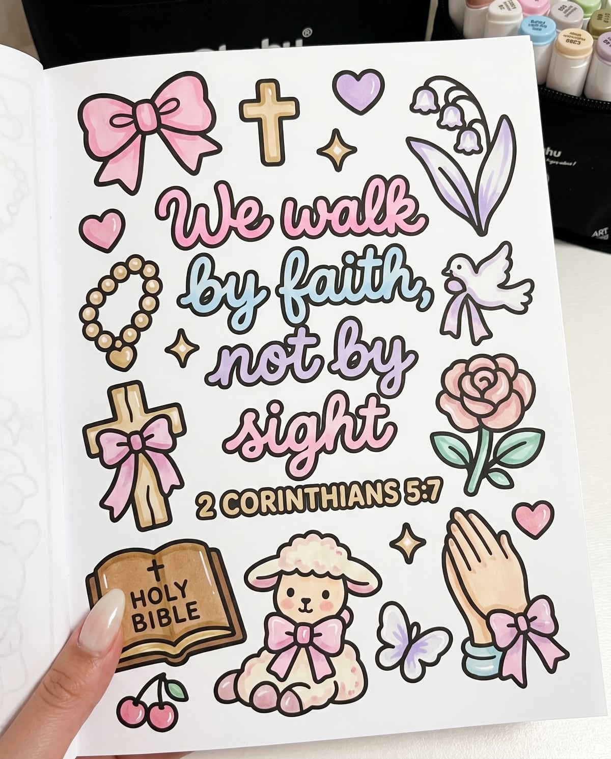Bows & Bibles colored example