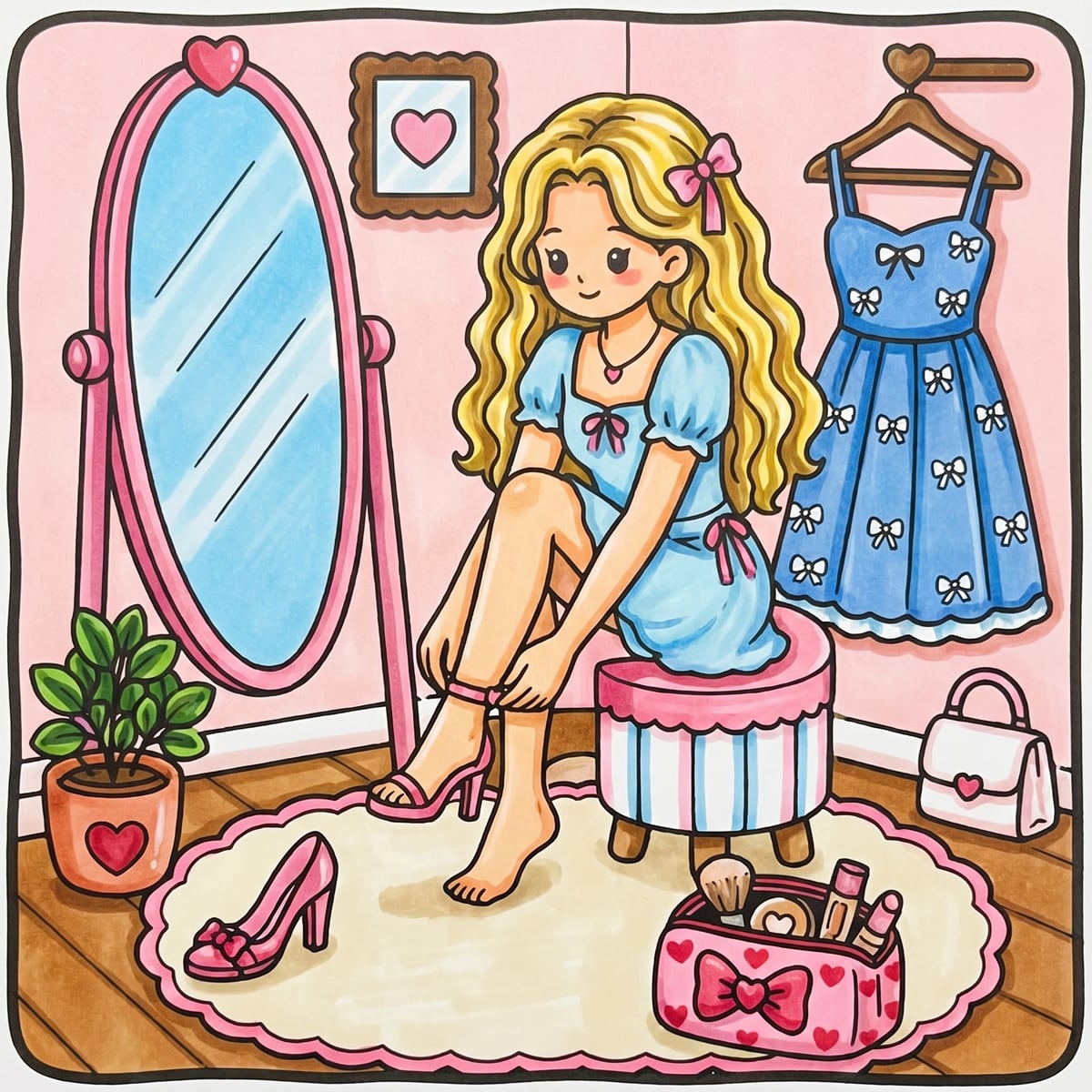 Soft Girl Days colored example